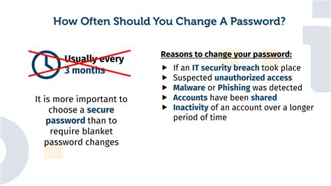 Every three (3) months our password .